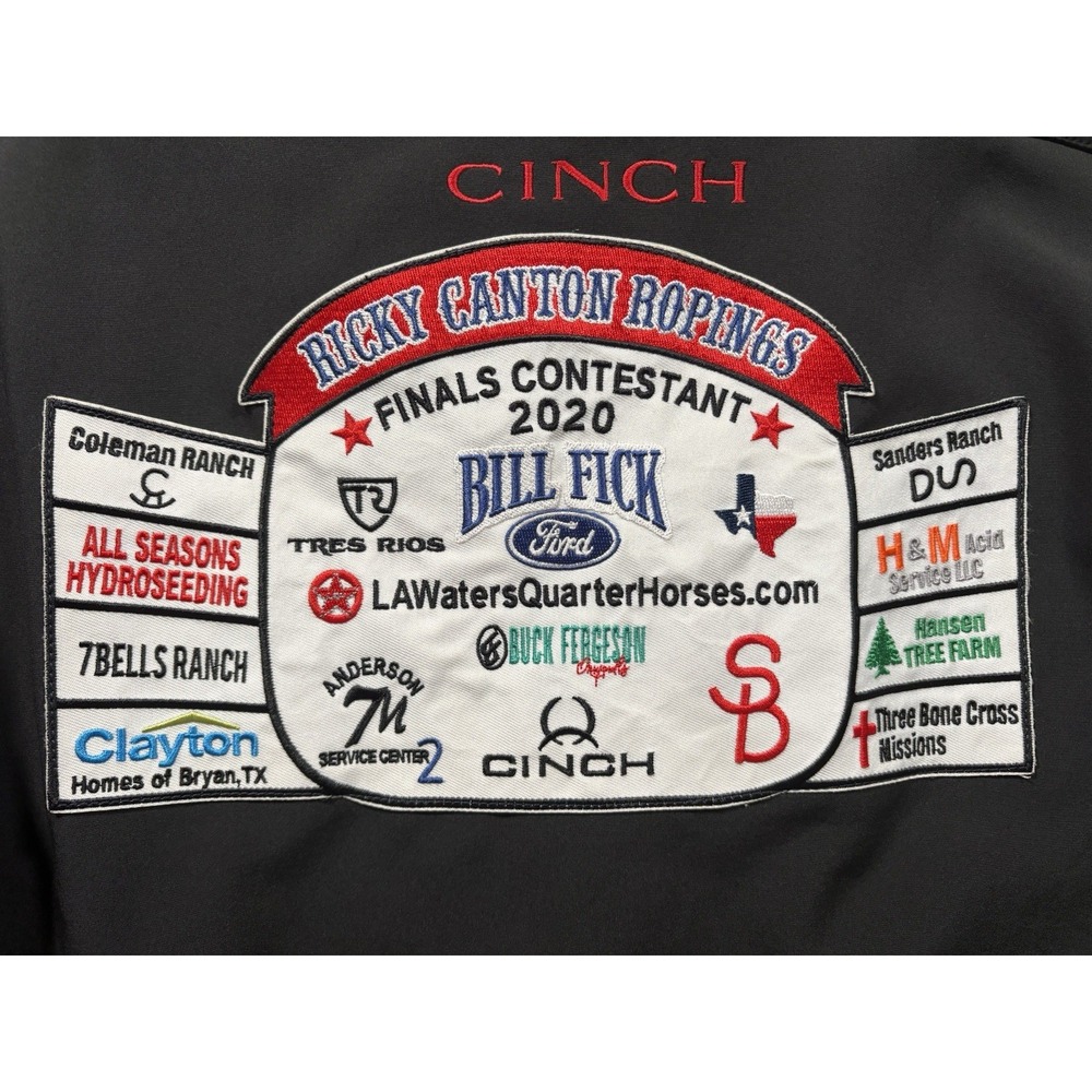 Cinch Mens Jacket Mens Small Black 2020 Ricky Canton Ropings Finals Contestant